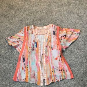 Anthropologie Watercolor Kimono